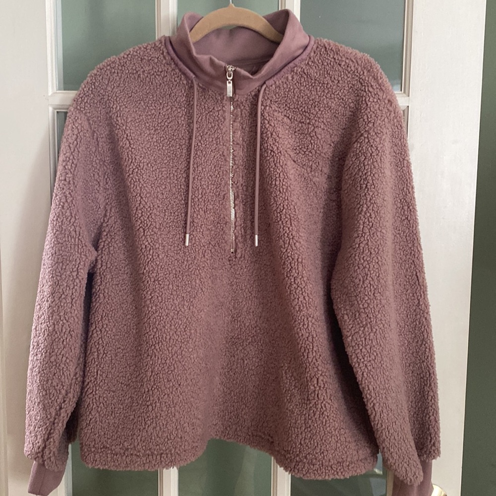 Ultra Comfy C&C California Half Zip Jacket, Mauve, Large